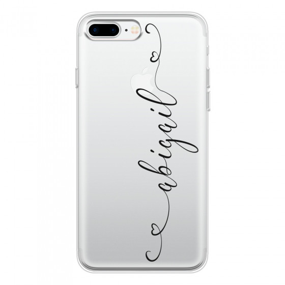 APPLE - iPhone 7 Plus - Soft Clear Case - Dark Hearts Handwritten