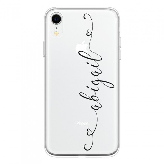 APPLE - iPhone XR - Soft Clear Case - Dark Hearts Handwritten