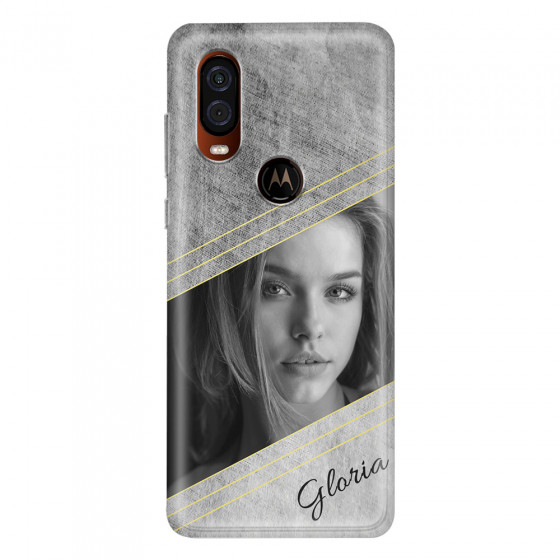 MOTOROLA by LENOVO - Moto One Vision - Soft Clear Case - Geometry Love Photo
