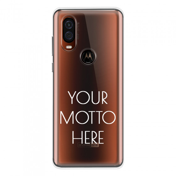 MOTOROLA by LENOVO - Moto One Vision - Soft Clear Case - Your Motto Here