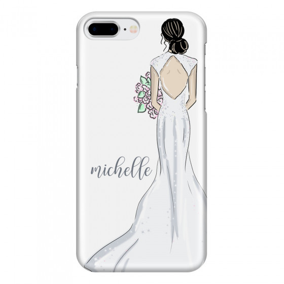 APPLE - iPhone 8 Plus - 3D Snap Case - Bride To Be Blackhair Dark