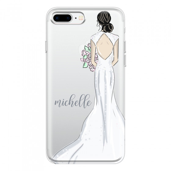 APPLE - iPhone 7 Plus - Soft Clear Case - Bride To Be Blackhair Dark