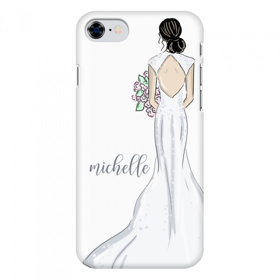 APPLE - iPhone 8 - 3D Snap Case - Bride To Be Blackhair Dark