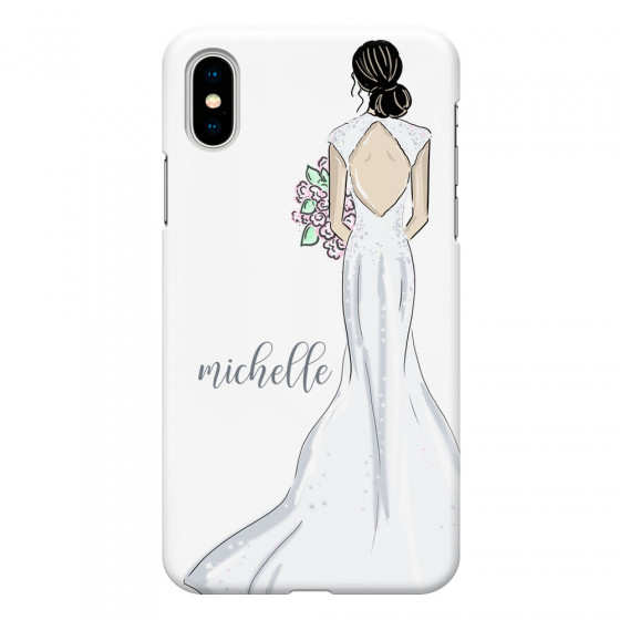 APPLE - iPhone X - 3D Snap Case - Bride To Be Blackhair Dark