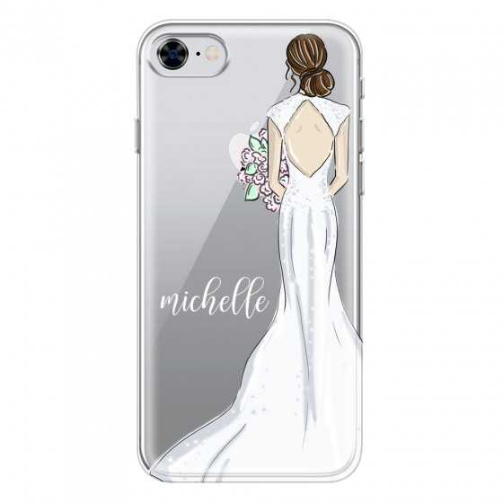 APPLE - iPhone 8 - Soft Clear Case - Bride To Be Brunette