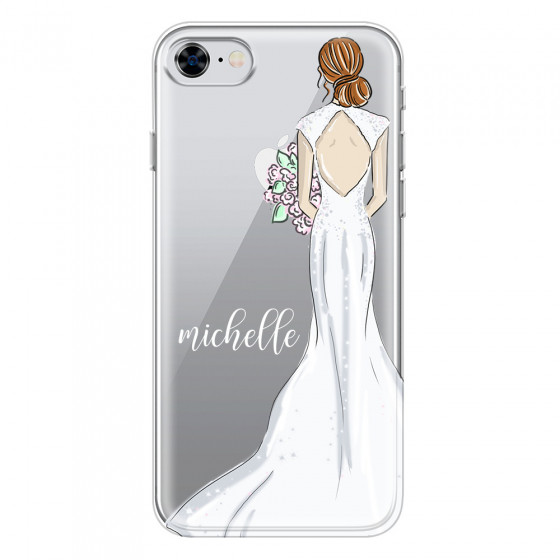 APPLE - iPhone 8 - Soft Clear Case - Bride To Be Redhead