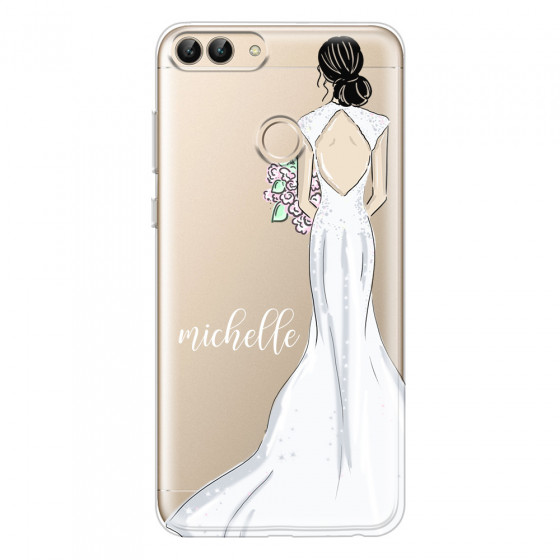 HUAWEI - P Smart 2018 - Soft Clear Case - Bride To Be Blackhair