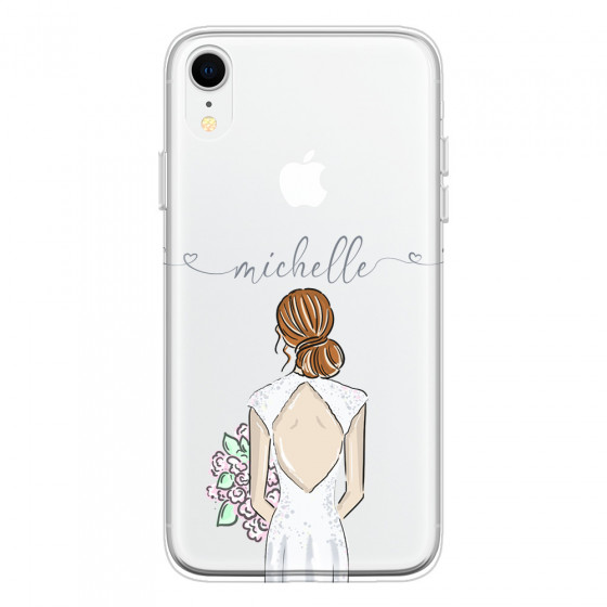 APPLE - iPhone XR - Soft Clear Case - Bride To Be Redhead II. Dark