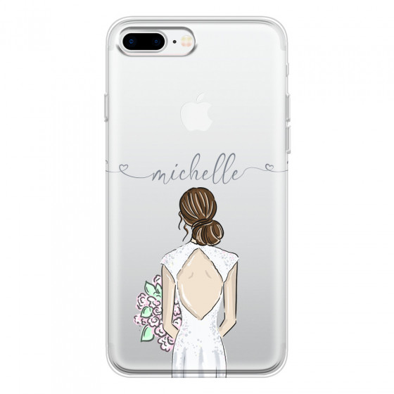 APPLE - iPhone 7 Plus - Soft Clear Case - Bride To Be Brunette II. Dark