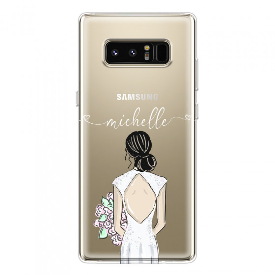SAMSUNG - Galaxy Note 8 - Soft Clear Case - Bride To Be Blackhair II.