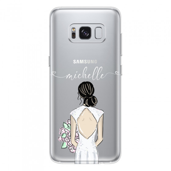SAMSUNG - Galaxy S8 Plus - Soft Clear Case - Bride To Be Blackhair II.