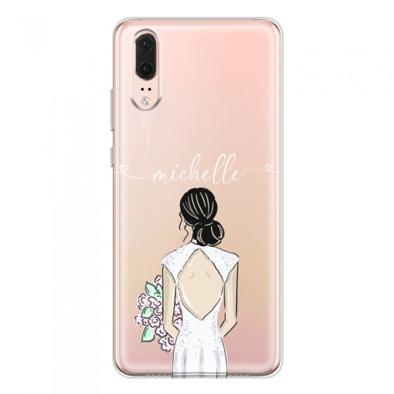 HUAWEI - P20 - Soft Clear Case - Bride To Be Blackhair II.
