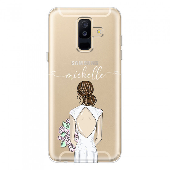 SAMSUNG - Galaxy A6 Plus 2018 - Soft Clear Case - Bride To Be Brunette II.