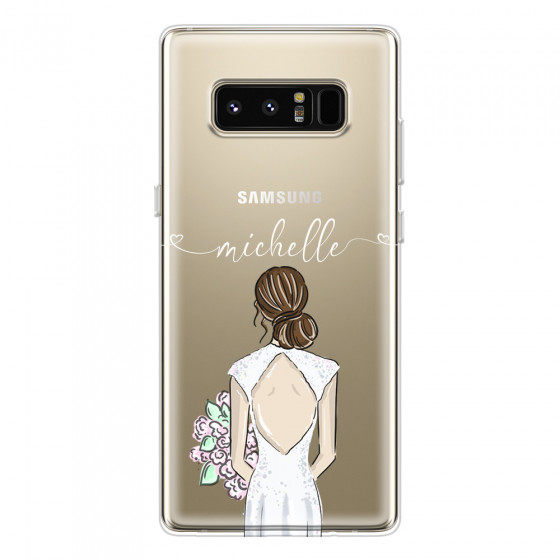 SAMSUNG - Galaxy Note 8 - Soft Clear Case - Bride To Be Brunette II.
