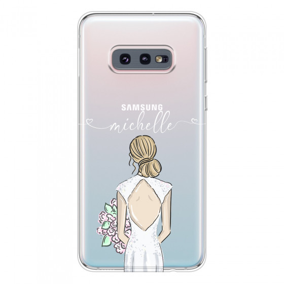 SAMSUNG - Galaxy S10e - Soft Clear Case - Bride To Be Blonde II.