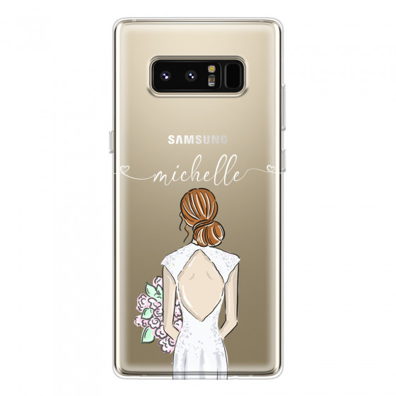 SAMSUNG - Galaxy Note 8 - Soft Clear Case - Bride To Be Redhead II.