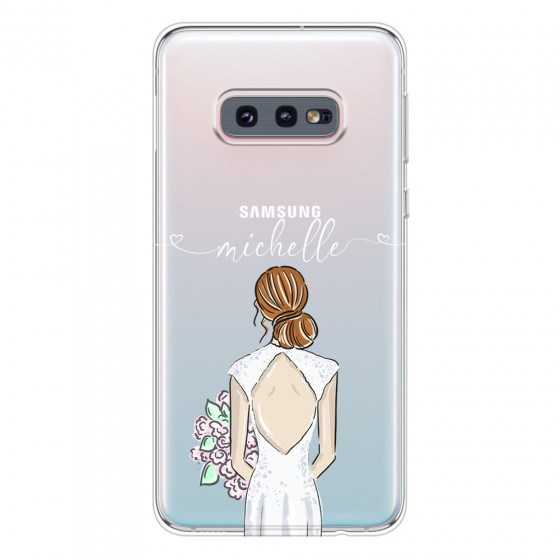 SAMSUNG - Galaxy S10e - Soft Clear Case - Bride To Be Redhead II.