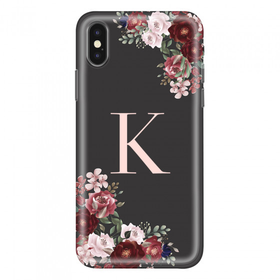 APPLE - iPhone XS - Soft Clear Case - Rose Garden Monogram