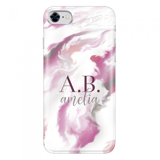 APPLE - iPhone 8 - Soft Clear Case - Streamflow Pink Ocean