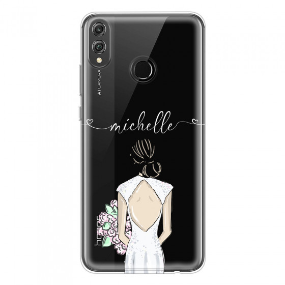 HONOR - Honor 8X - Soft Clear Case - Bride To Be Blackhair II.