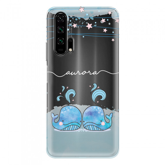 HONOR - Honor 20 Pro - Soft Clear Case - Little Whales White