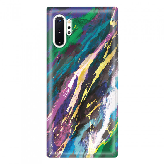 SAMSUNG - Galaxy Note 10 Plus - Soft Clear Case - Marble Emerald Pearl
