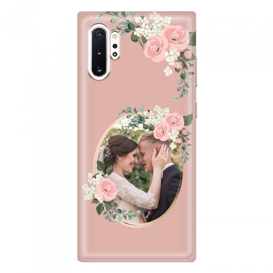 SAMSUNG - Galaxy Note 10 Plus - Soft Clear Case - Pink Floral Mirror Photo