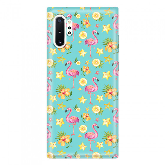 SAMSUNG - Galaxy Note 10 Plus - Soft Clear Case - Tropical Flamingo I