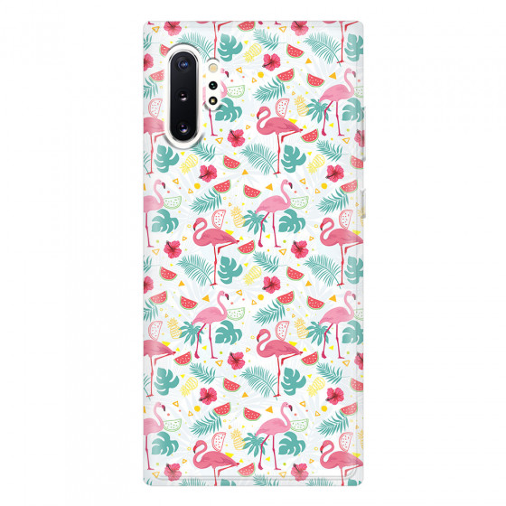 SAMSUNG - Galaxy Note 10 Plus - Soft Clear Case - Tropical Flamingo II