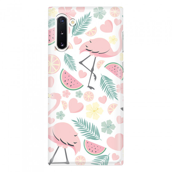 SAMSUNG - Galaxy Note 10 - Soft Clear Case - Tropical Flamingo III