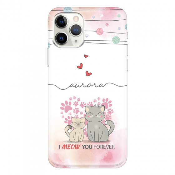 APPLE - iPhone 11 Pro - Soft Clear Case - I Meow You Forever