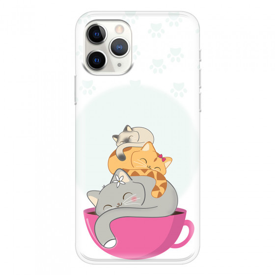 APPLE - iPhone 11 Pro - Soft Clear Case - Sleep Tight Kitty