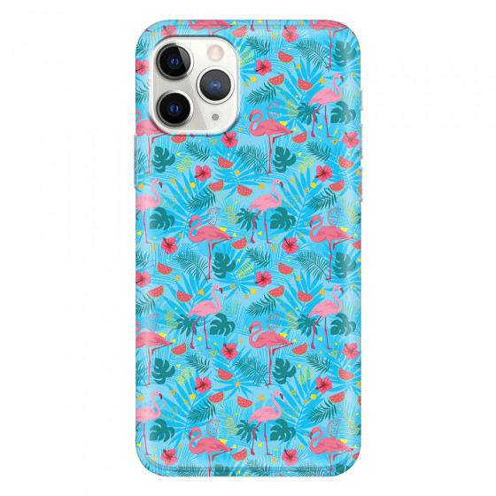 APPLE - iPhone 11 Pro - Soft Clear Case - Tropical Flamingo IV