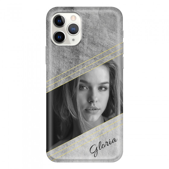 APPLE - iPhone 11 Pro Max - Soft Clear Case - Geometry Love Photo