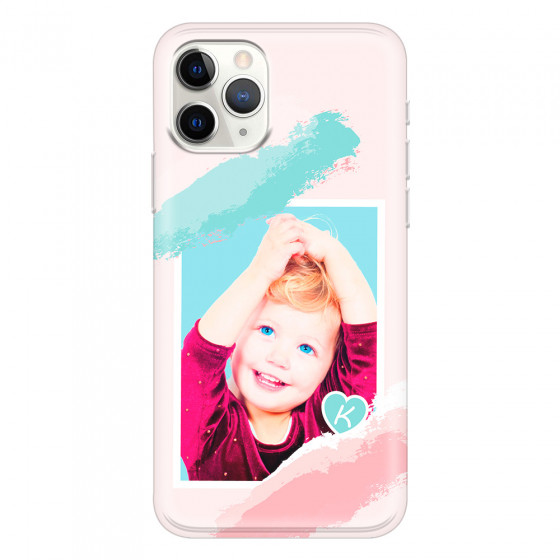 APPLE - iPhone 11 Pro Max - Soft Clear Case - Kids Initial Photo