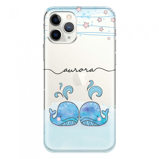 APPLE - iPhone 11 Pro Max - Soft Clear Case - Little Whales