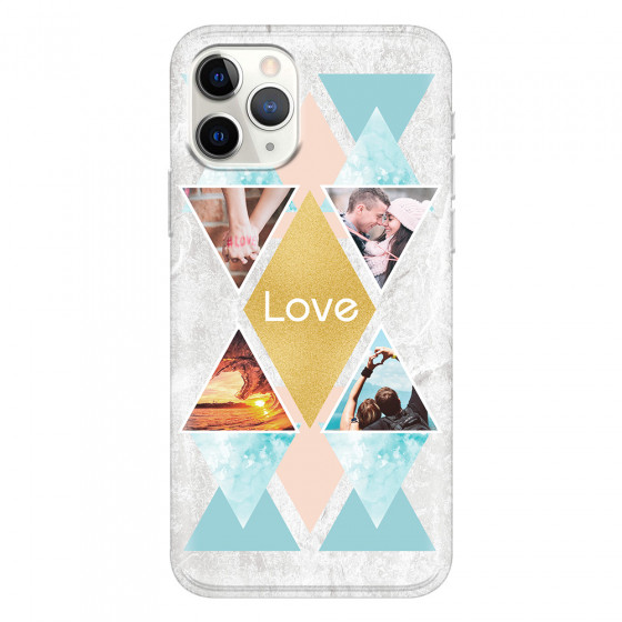APPLE - iPhone 11 Pro Max - Soft Clear Case - Triangle Love Photo