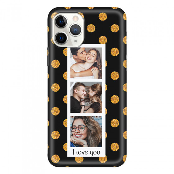 APPLE - iPhone 11 Pro Max - Soft Clear Case - Triple Love Dots Photo