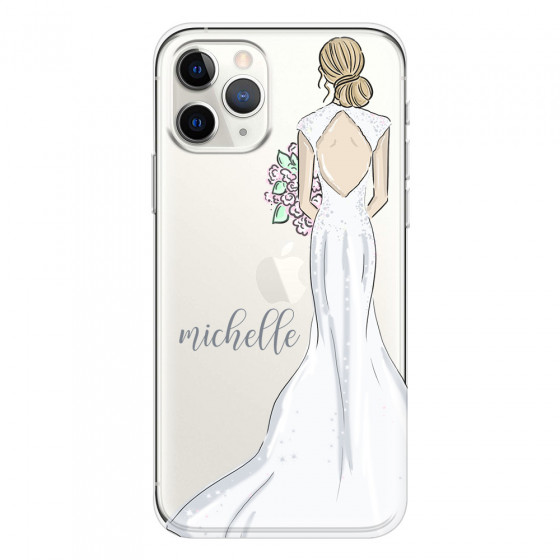 APPLE - iPhone 11 Pro Max - Soft Clear Case - Bride To Be Blonde Dark