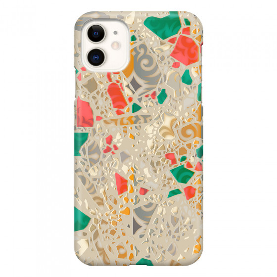 APPLE - iPhone 11 - 3D Snap Case - Terrazzo Design Gold