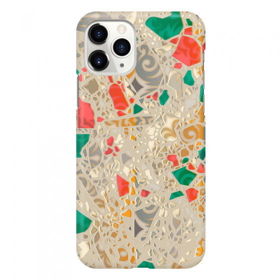 APPLE - iPhone 11 Pro Max - 3D Snap Case - Terrazzo Design Gold