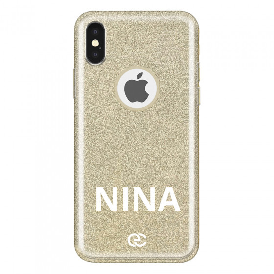 APPLE - iPhone X - Soft Clear Case - Glitter Name