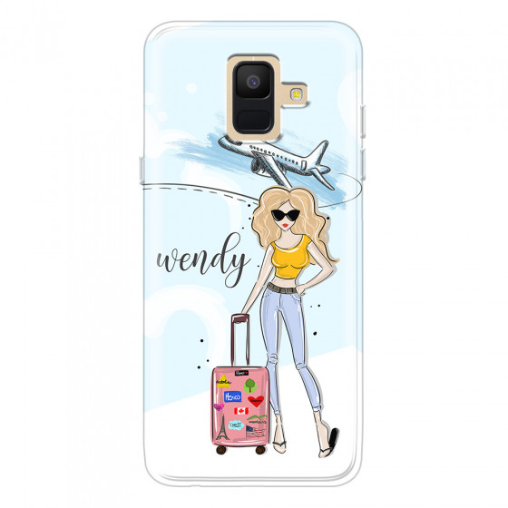 SAMSUNG - Galaxy A6 2018 - Soft Clear Case - Travelers Duo Blonde