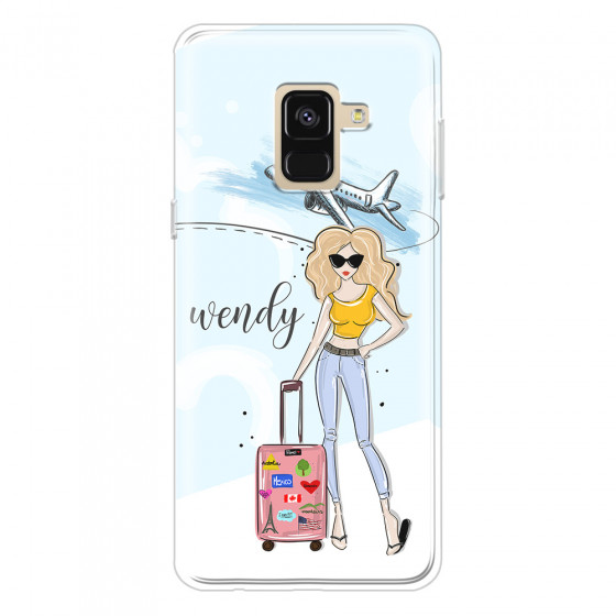 SAMSUNG - Galaxy A8 - Soft Clear Case - Travelers Duo Blonde