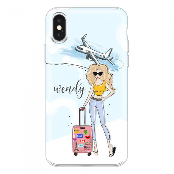 APPLE - iPhone X - Soft Clear Case - Travelers Duo Blonde