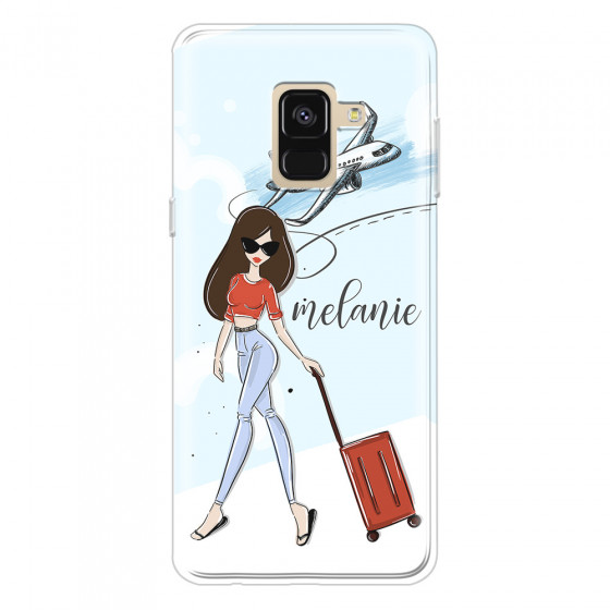 SAMSUNG - Galaxy A8 - Soft Clear Case - Travelers Duo Brunette