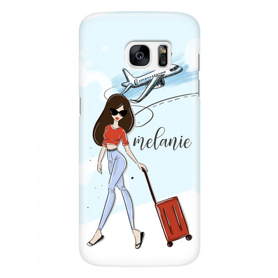 SAMSUNG - Galaxy S7 Edge - 3D Snap Case - Travelers Duo Brunette