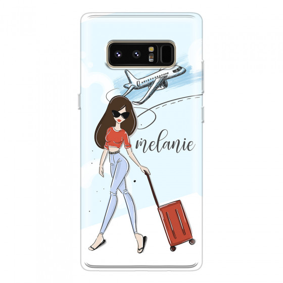 SAMSUNG - Galaxy Note 8 - Soft Clear Case - Travelers Duo Brunette