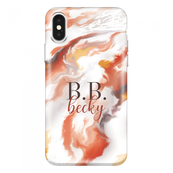 APPLE - iPhone X - Soft Clear Case - Streamflow Autumn Passion