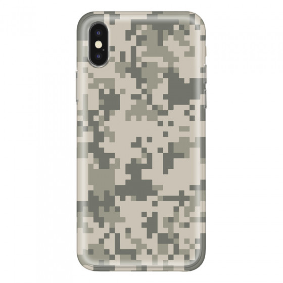 APPLE - iPhone XS - Soft Clear Case - Digital Camouflage